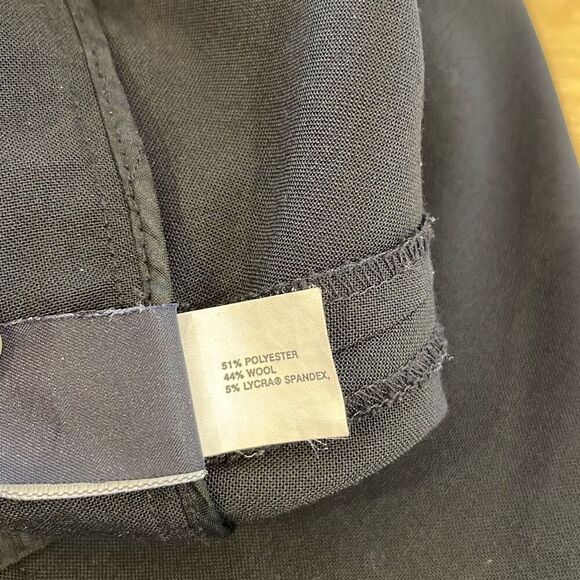 GAP Womens Wool Blend Wide Leg‎ Stretch Dress Pants Black Size 10A - Picture 6 of 9